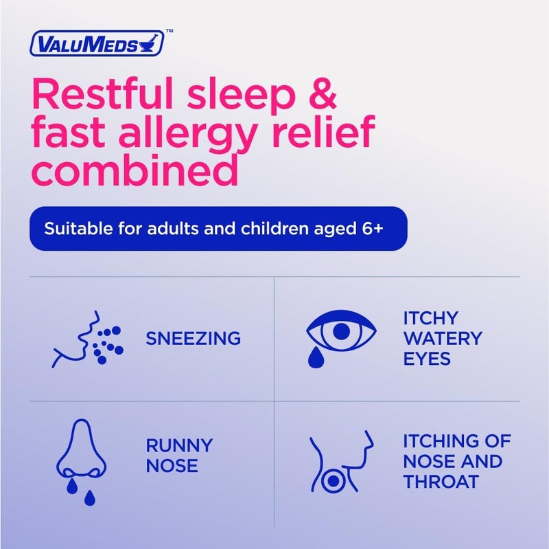 ValuMeds Allergy Medicine Antihistamine Diphenhydramine HCl 25 mg  Children and Adults  Relieve Itchy Eyes Runny Nose Sneezing 25 mg 600 - Image 3