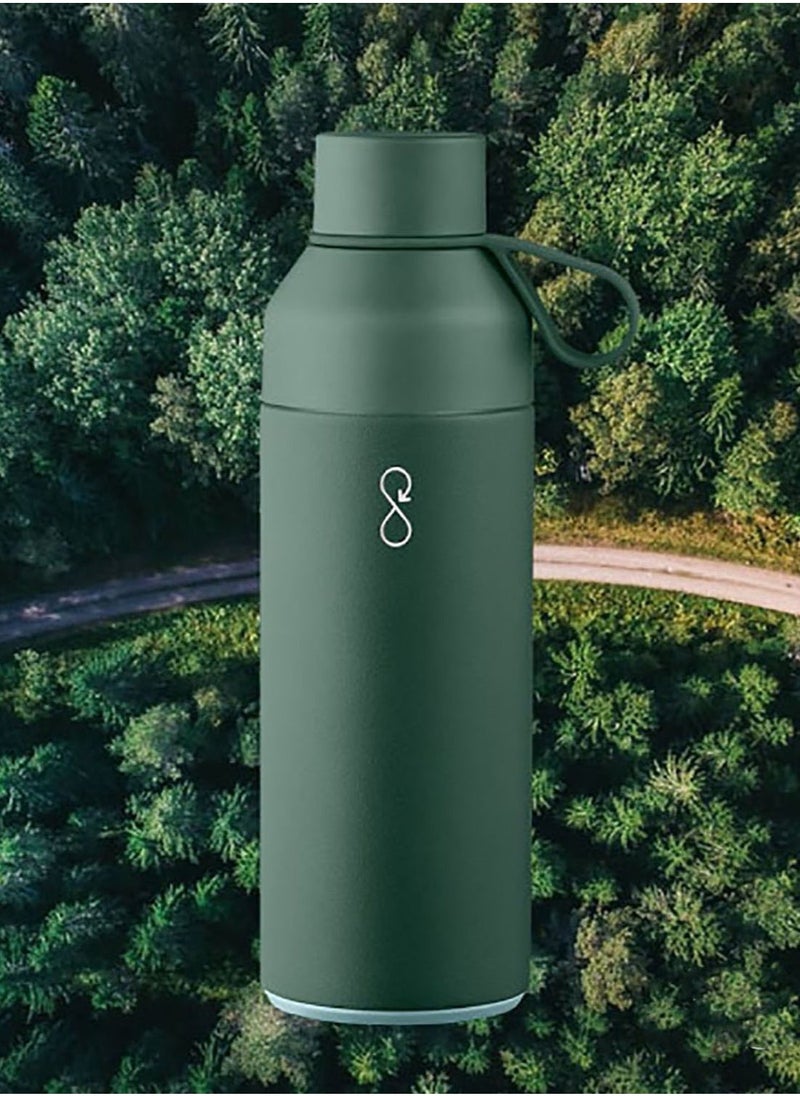 Ocean Bottle Eco-Friendly Stainless Steel Reusable Water Bottle Leakproof BPA Free Dishwasher Safe Double Wall Vacuum Insulated Thermos Flask - Forest Green 500 ml - Image 5