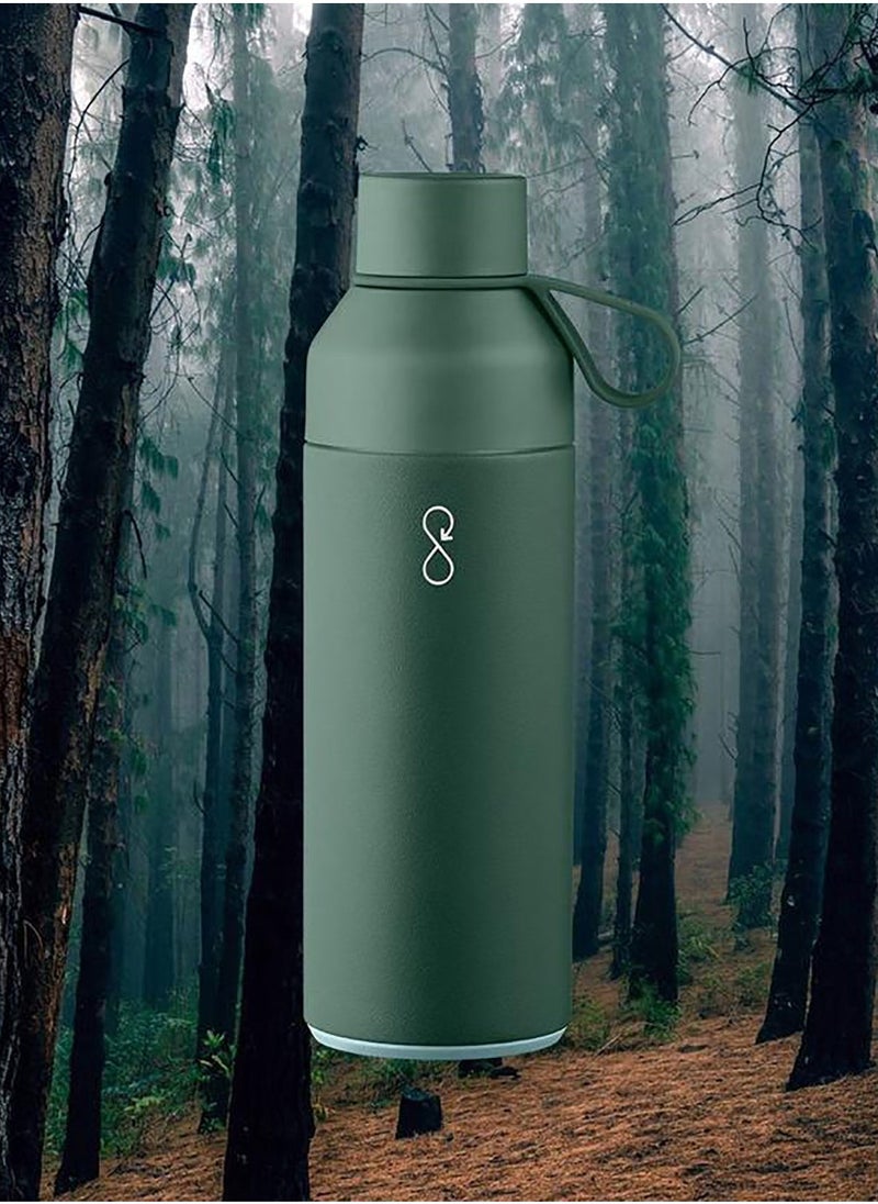 Ocean Bottle Eco-Friendly Stainless Steel Reusable Water Bottle Leakproof BPA Free Dishwasher Safe Double Wall Vacuum Insulated Thermos Flask - Forest Green 500 ml - Image 2