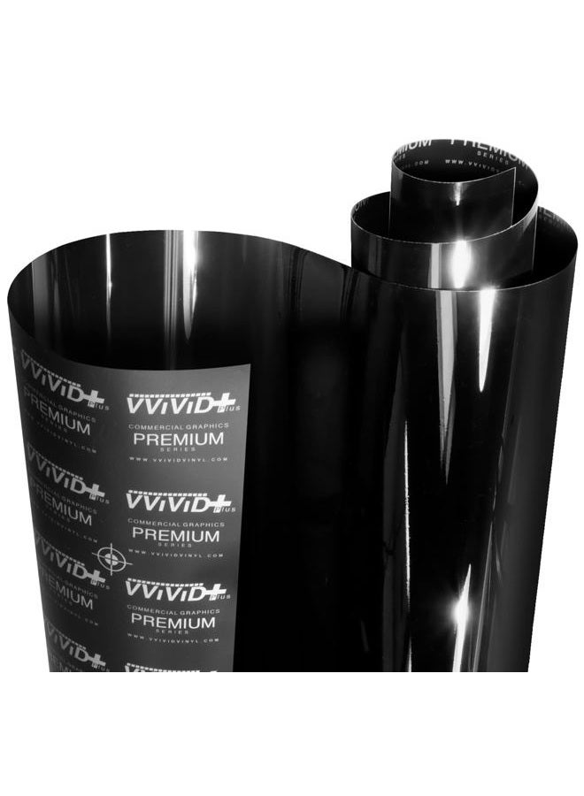 VViViD + Ultra Gloss Premium Vinyl Car Wrap Film (3ft x 5ft, Gloss Piano Black) - Image 1
