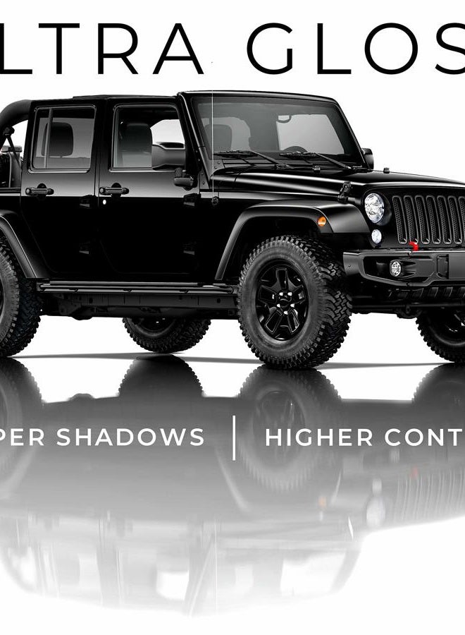VViViD + Ultra Gloss Premium Vinyl Car Wrap Film (3ft x 5ft, Gloss Piano Black) - Image 5