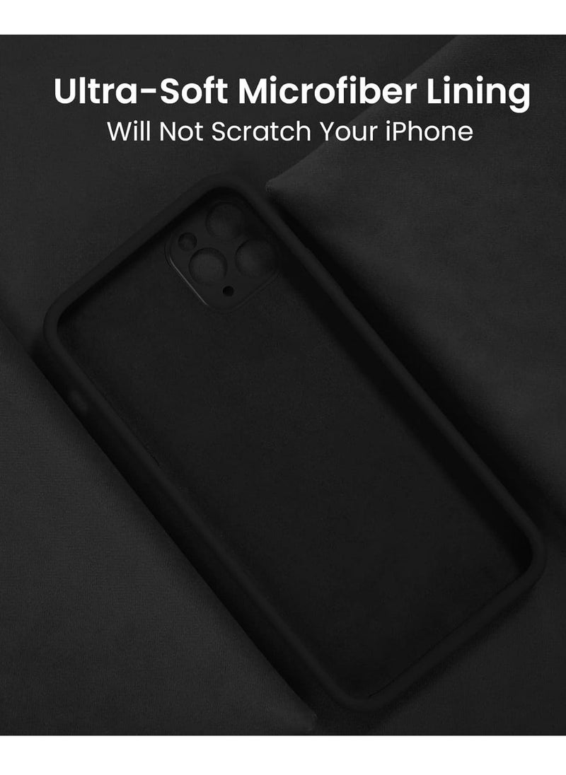 Raxoom Upgraded Silicone Case for iPhone 12 Pro - Black, Enhanced Camera Protection, Soft Anti-Scratch Microfiber Lining, 6.1 Inch - Image 5