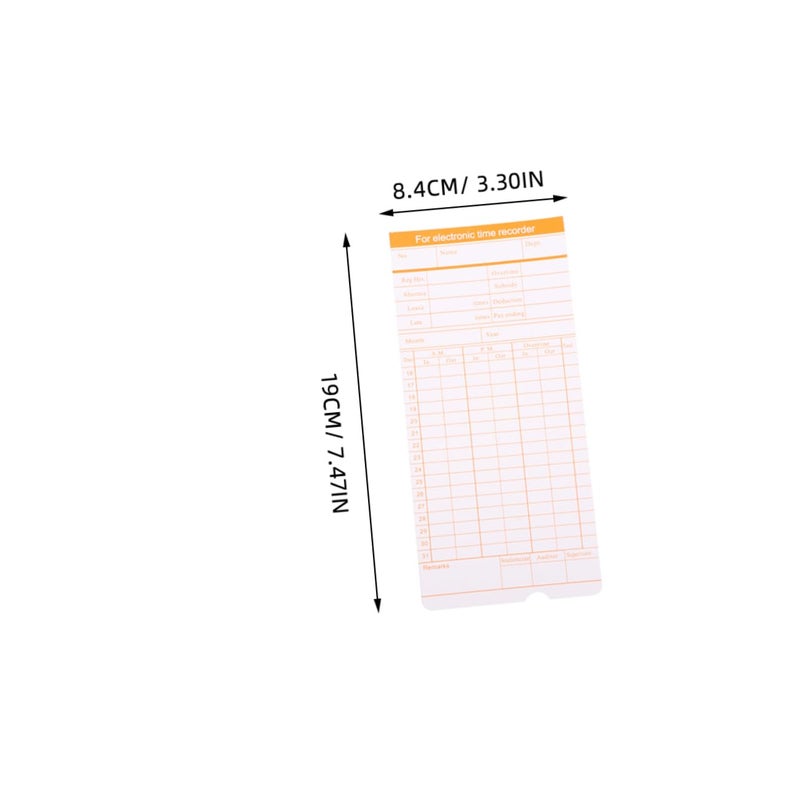 100 Sheets Employee Attendance Record Paper Tracking Cards Office Assorted Colors - Image 3