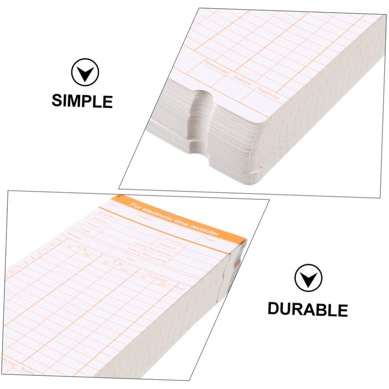 100 Sheets Employee Attendance Record Paper Tracking Cards Office Assorted Colors - Image 5