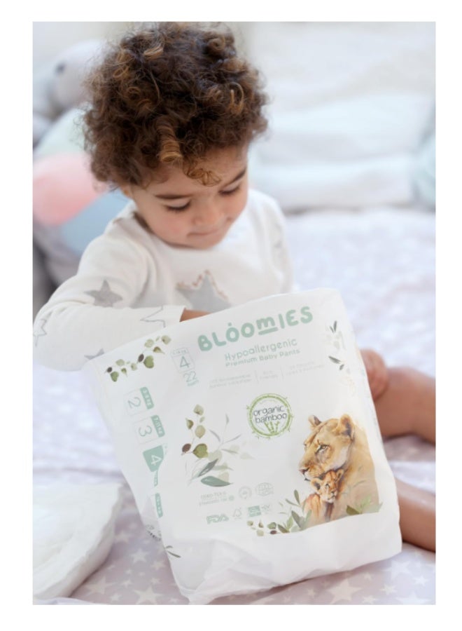 Bloomies Premium Baby Diaper Pants Size 5, 12-17kg, 22 Count, Wetness Indicator Eco-friendly and Hypoallergenic Ultra-soft Nappy Diapers Pant Skin Friendly, Leakage Protection, Natural Bamboo Made - Image 4