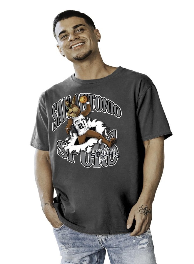 Blue 84 San Antonio Spurs NBA Officially Licensed T-Shirt Ringspun Slam Mascot Black, XX-Large - Image 2