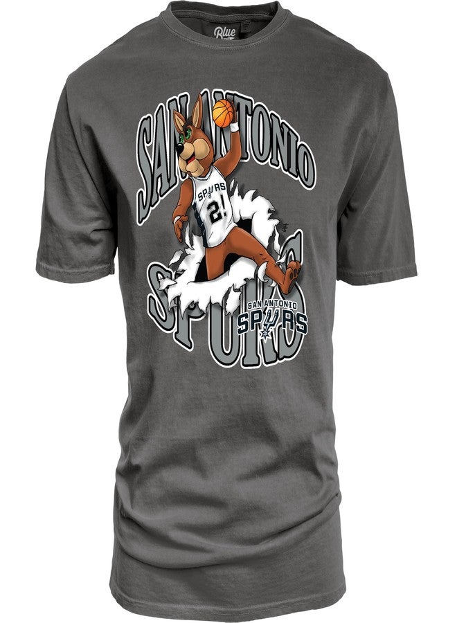 Blue 84 San Antonio Spurs NBA Officially Licensed T-Shirt Ringspun Slam Mascot Black, XX-Large - Image 1