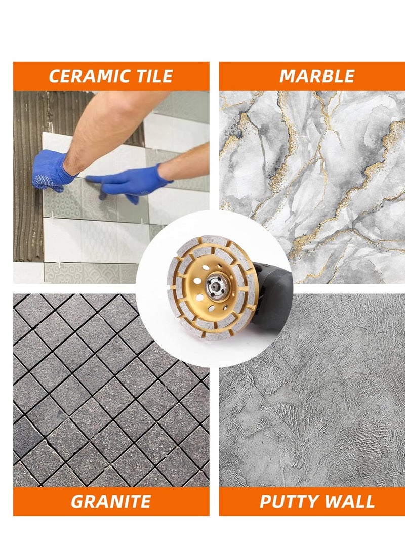 Concrete Stone Ceramic Turbo Diamond Grinding Cup Wheel Wheels Heavy Duty for Cement Marble Rock Granite Surface Aggressive Polishing 115mm - Image 4