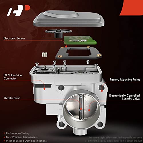 A-Premium Electronic Throttle Body Compatible with Chrysler, Dodge, Jeep & Ram - 200, 300, Pacifica, Town & Country, Charger, Avenger, Challenger, Durango, Grand Cherokee, Wrangler, 1500 - # 5184349AB - Image 4