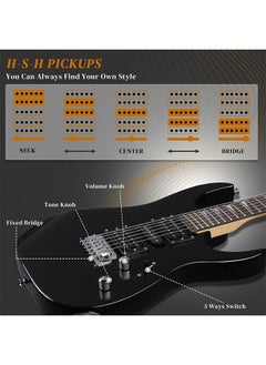 39 Inch 6 Strings 24 Frets Electric Guitar With 5W Mini Amplifier,Bag And 8-Piece Accessories - pzsku/Z76B372D9A90A1C2011D9Z/45/_/1739673550/7175c832-e3bd-431e-9151-5231d1afef5f