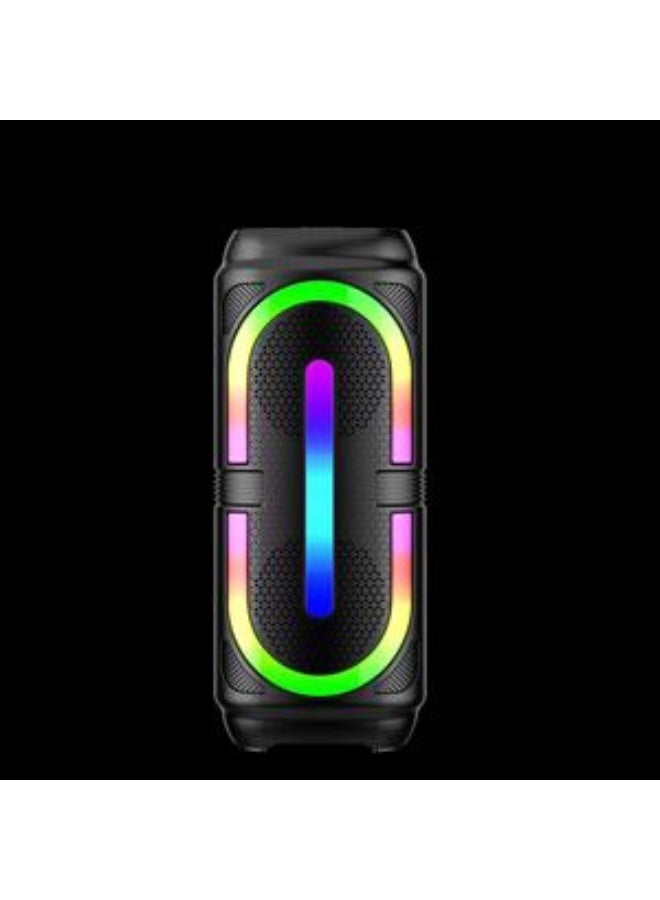 Bluetooth Subwoofer 2 speakers with External Microphone -with two speakers Multimedia Speaker - Portable Wireless Speaker with RGB LED Light and Rechargeable Battery for Smartphones, TV, Tablets, and Computers - Wireless Speaker - Image 3