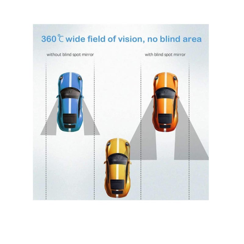 SOLARAE 2 PCS Blind Spot Mirror, 360 Degree Adjustabe Round HD Glass, 2" Round HD Glass Convex Rear View Mirror, for any Car, Van, Suv and Trucks - Image 4