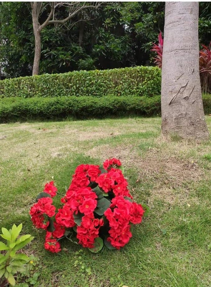 كابتن تيك SYOSI Artificial Geranium Flowers 4 Pcs Faux Geranium Bush Red 14.2 Inches Long Artificial Geraniums Silk Flowers Plant for Outdoors Garden Planter Indoor Vase Table Centerpiece - Image 4