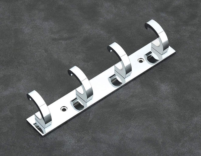 JWL Door Wall Bedroom Bathroom Robe Hooks Aluminium Hook Pack of 1 - Image 1