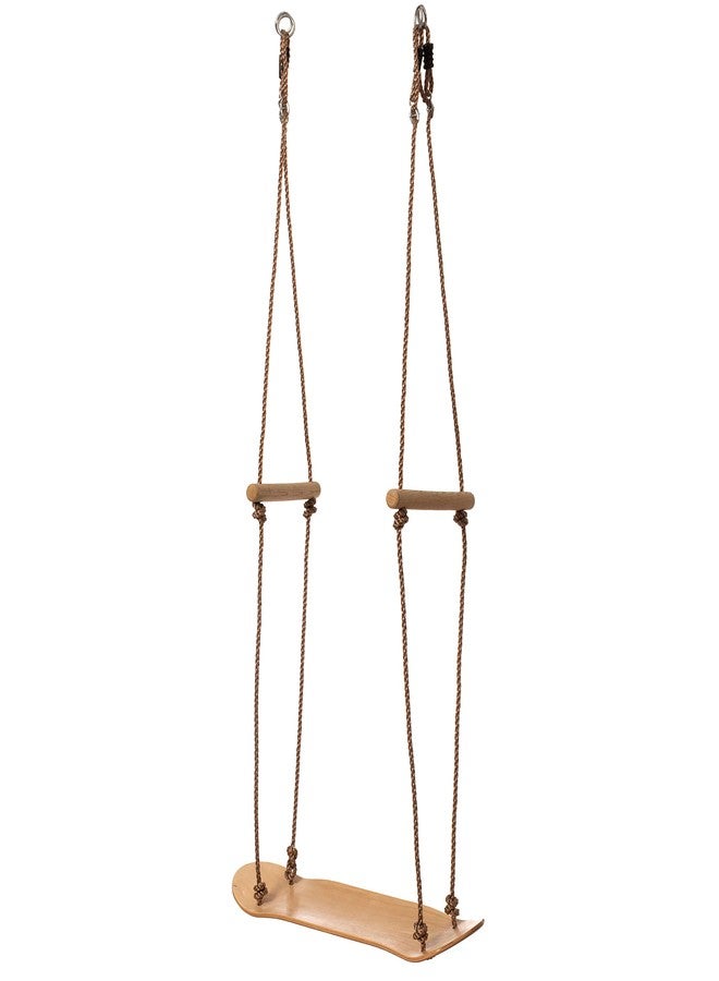 أرجوحة خشبية طبيعية للأطفال في الهواء الطلق، أرجوحة لوح تزلج قابلة للتعديل، لوح تزلج منحني للأشجار، أرجوحة لوح تزلج للملاعب والفناء - Image 1