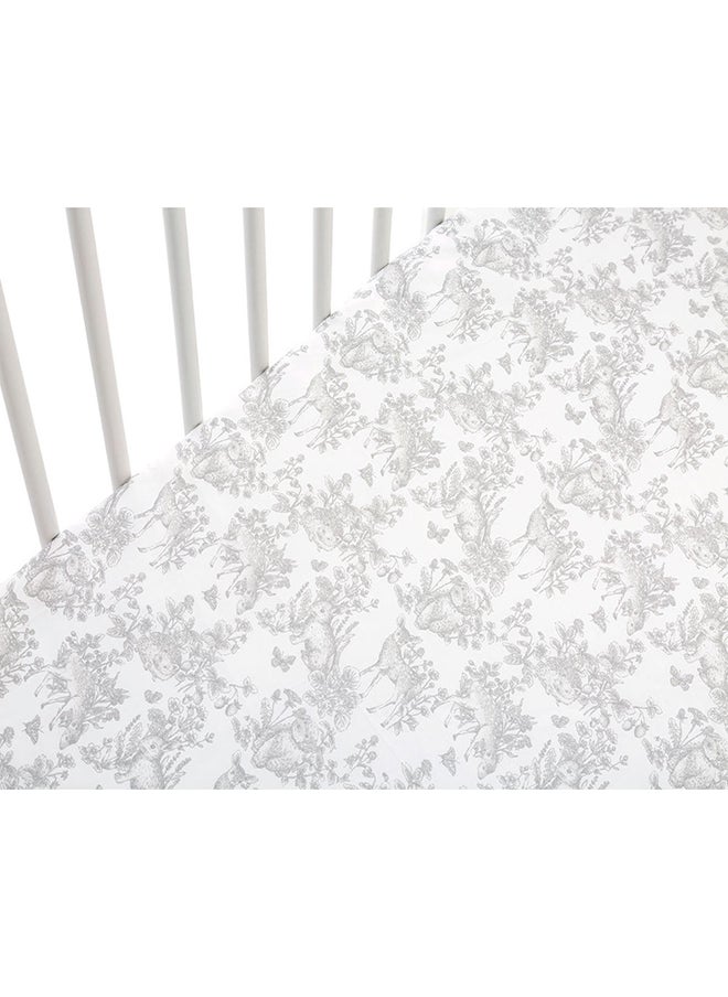 NINI Nini Baby Cot/Crib Fitted Sheet, Aura Grandeur Grey, 100% Cotton, Soft & Breathable, Includes 1 Fitted Sheet, Size Up to 70x140 cm  - Image 3