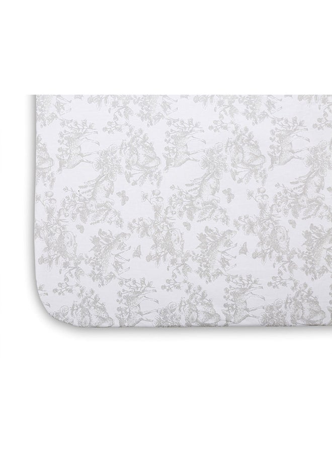 NINI Nini Baby Cot/Crib Fitted Sheet, Aura Grandeur Grey, 100% Cotton, Soft & Breathable, Includes 1 Fitted Sheet, Size Up to 70x140 cm  - Image 5