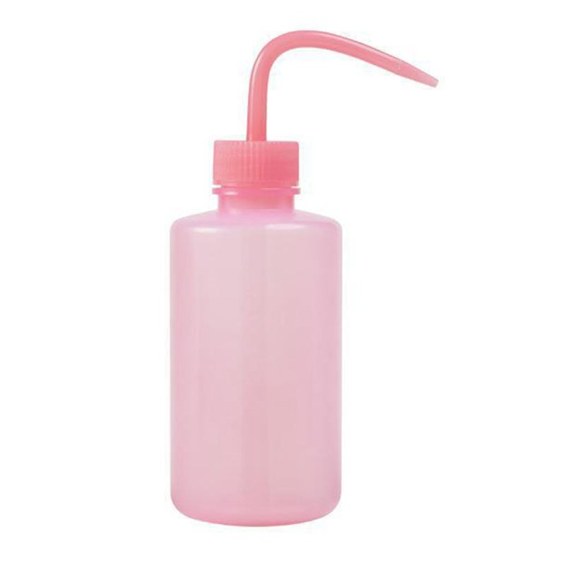 250ML Tattoo Wash Bottle Portable Tattoo Curved Spout Spray Bottle Plastic Squeeze Bottle Tool Pink - Image 1