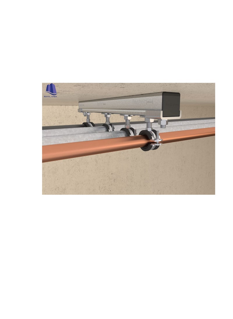 Heavy Duty Adjustable Two-screw Pipe Galvanized Iron (GI) Clamp with Rubber Lined or Unlined for Wall Ceiling Mount Pipe Supports, Split Ring Hanger (1 Inch, Pack of 5)  - Image 3