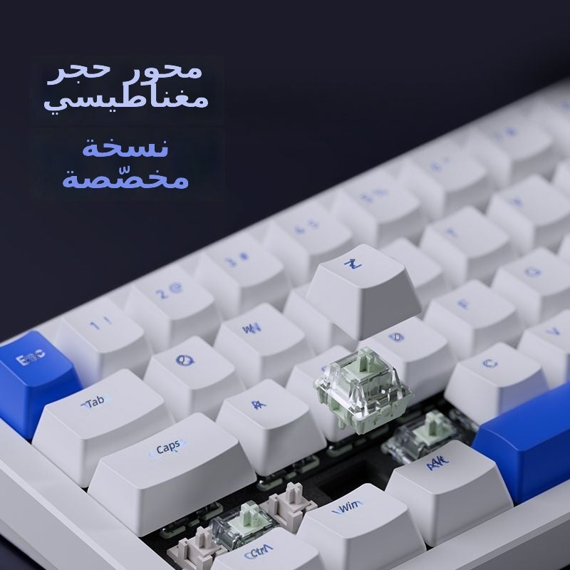 ATK 68 V2 Pro Wired Gaming Mechanical Keyboard - 68 Keys, Silver-Blue Magnetic  Axis - Image 5