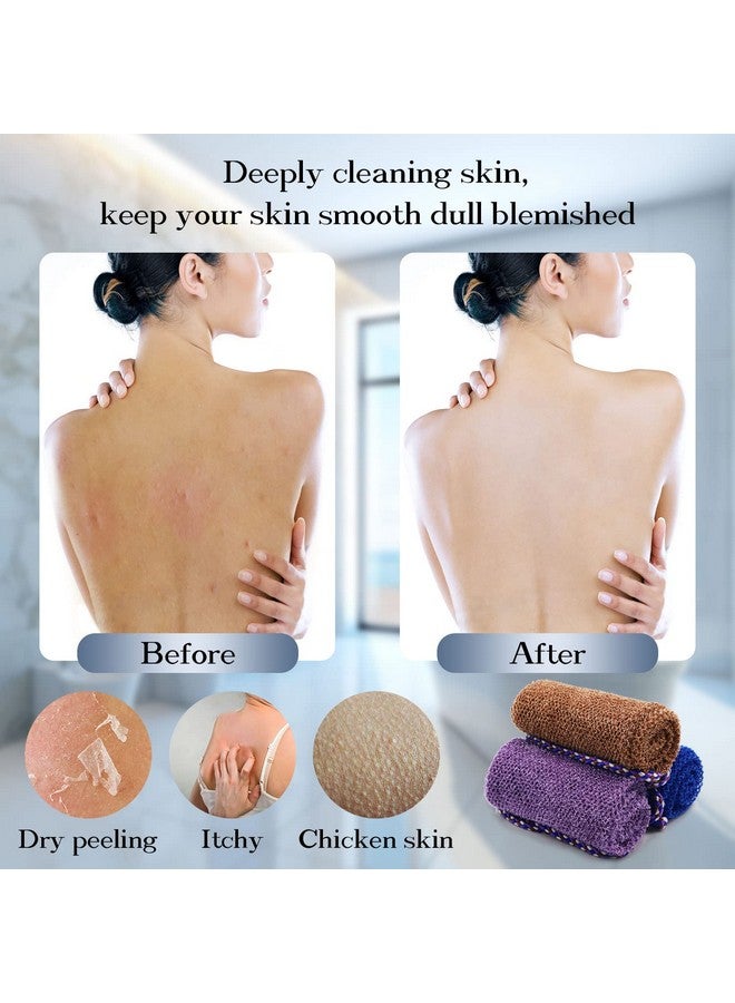 Dr.Pedi 3 Pieces African Net Sponge With Handles Long African Exfoliating Net Washcloth Bath Sponge Net Cloth Wash Net Body Back Scrubber For Shower Loofah - Image 4