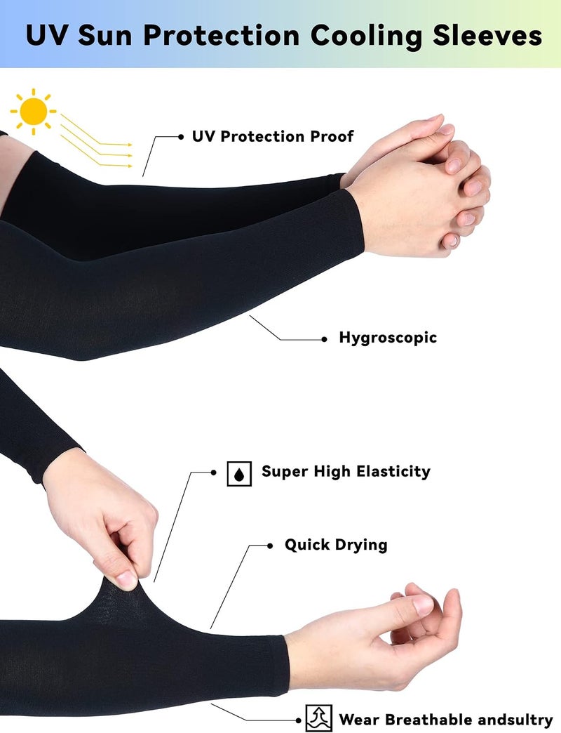 BOAO 10 Pairs UV Sun Protection Arm Sleeve for Men Women Work Cooling Compression Tattoo Cover Up Sleeves for Cycling Fishing - Image 5