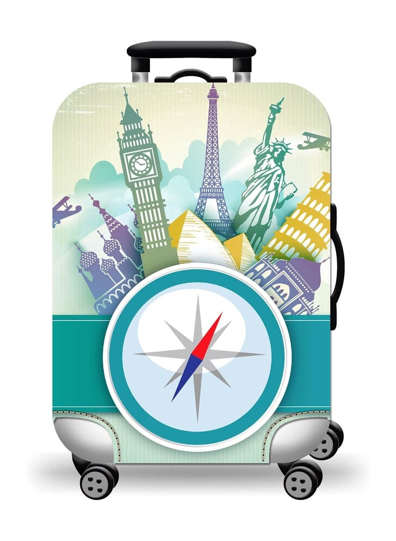 GGEROU غطاء حقيبة حماية للأمتعة للحقيبة ذات العجلات، أغطية حقائب الأمتعة مقاس 18/24/28/32 بوصة - Image 1