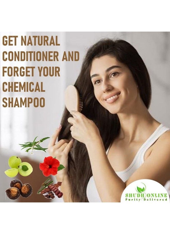 Shudh Online - Amla Reetha Shikakai Bhringraj Hibiscus Combo Powder (100 Grams Each 500G) For Hair Growth (Bringraj Reetha Aamla Shaikai Hisbus Power) - Image 1