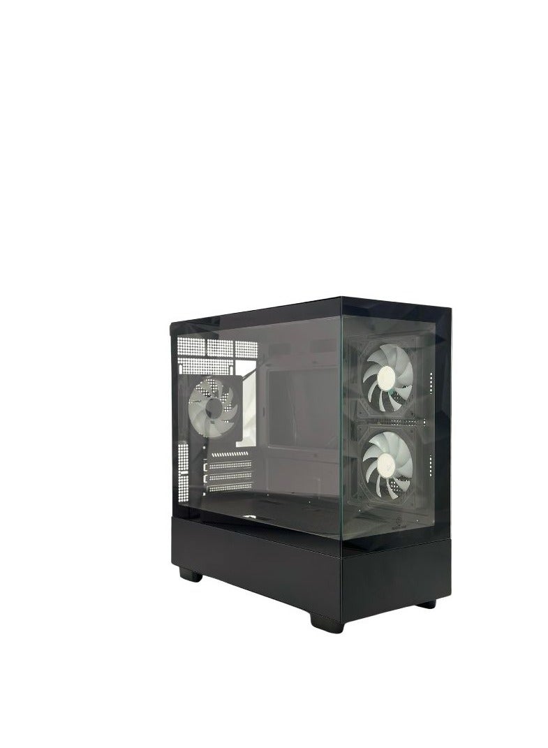 WJCOOLMAN (أسود) WJ COOLMAN BLADE ELITE 3F – علبة Micro-ATX مع 3 مراوح RGB مثبتة مسبقًا - Image 4