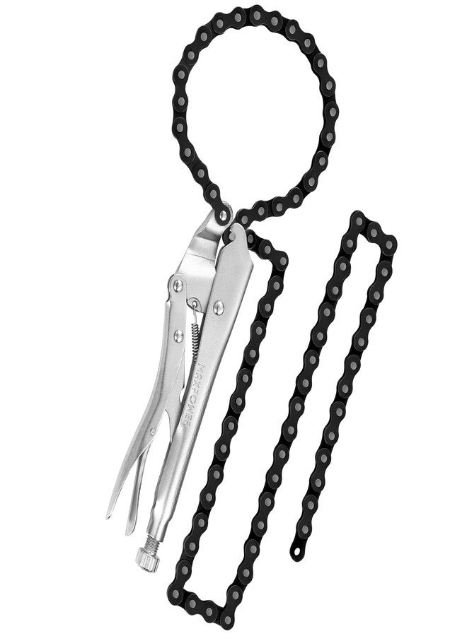 MAXPOWER Locking Chain Clamp, 9-Inch Locking Chain Pliers with 47.2” Chain, 14.2” Diameter, Quick Release - Image 1
