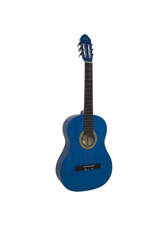 De Salvo CG34BL 3/4 Classical Guitar – Gloss Blue Nylon-String Student Model - Image 3