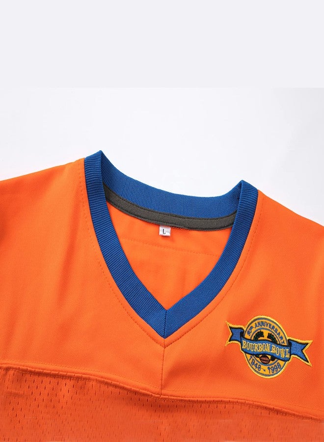 cridpop Youth Bobby Boucher 9 Football Jersey for Kids 90s Theme Party, Cosplay Halloween Orange Large - Image 4
