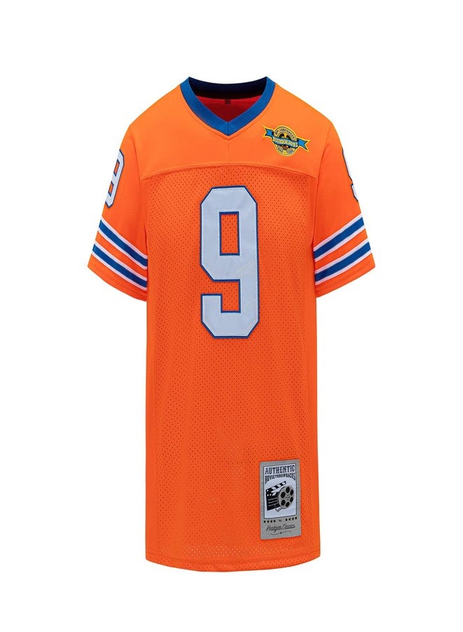 cridpop Youth Bobby Boucher 9 Football Jersey for Kids 90s Theme Party, Cosplay Halloween Orange Large - Image 1