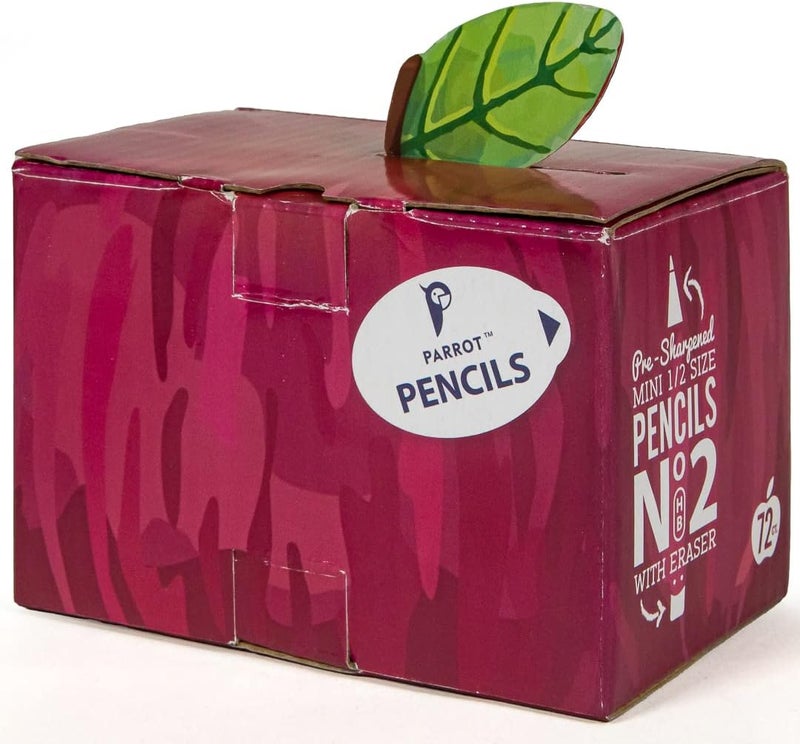 Parrot 72ct Golf Pencils No.2 HB, Half, Mini, Pew, Classroom, Testing Pencils with Inspirational Quotes, Pre-Sharpened with Eraser - Image 2