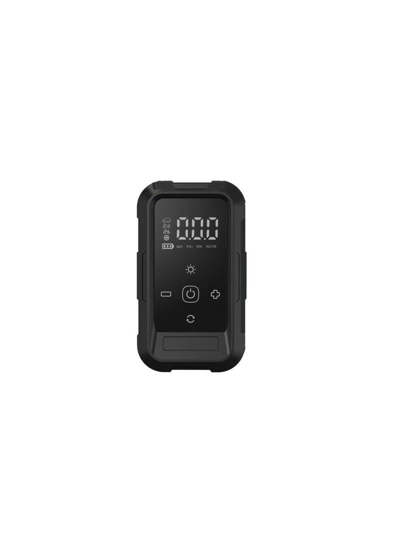 porodo Airo Car Tire Inflator Battery Capacity 1300mAh x3 /Switchable Inflation Mode /Cigarette Lighter Powered Built-in Flash Light / Cylinder Diameter 19mm / Automatic Delay Shutdown / Working Time 20 Minutes Max - Black - Image 1