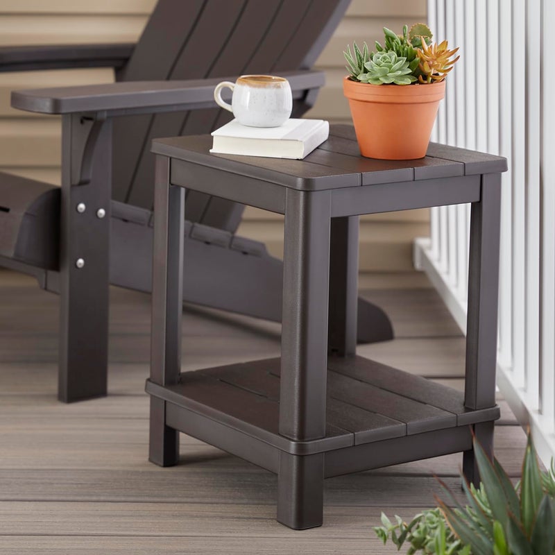 Keter Deluxe Adirondack Side Table - Brown - Image 2