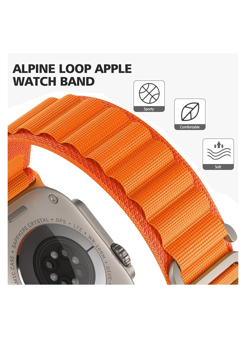 Generic - Alpine Loop Band for Apple Watch Ultra 1/2 49mm 46mm 45mm 44mm 42mm, Nylon Woven Sport Strap Compatible with iwatch Series 10 9 8 7 6 5 4 3 2 1 SE - Image 1