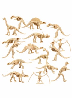 Excefore Dinosaur Fossil Skeletons,Figures Dino Bones,Dinosaur Skeleton Toys for Dino Sand Dig,Science Play,Party Favor,12 Styles,36 Pack  - Image 1