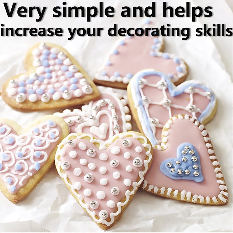 WAFJAMF Cake Decorating Pen Tool Kit Pastry Bag Diy Cake Deco Tools Kit Pastry Icing Pen Piping Kit Bags(Blue) - Image 5