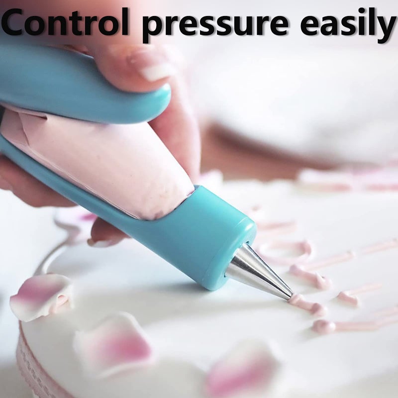 WAFJAMF Cake Decorating Pen Tool Kit Pastry Bag Diy Cake Deco Tools Kit Pastry Icing Pen Piping Kit Bags(Blue) - Image 3