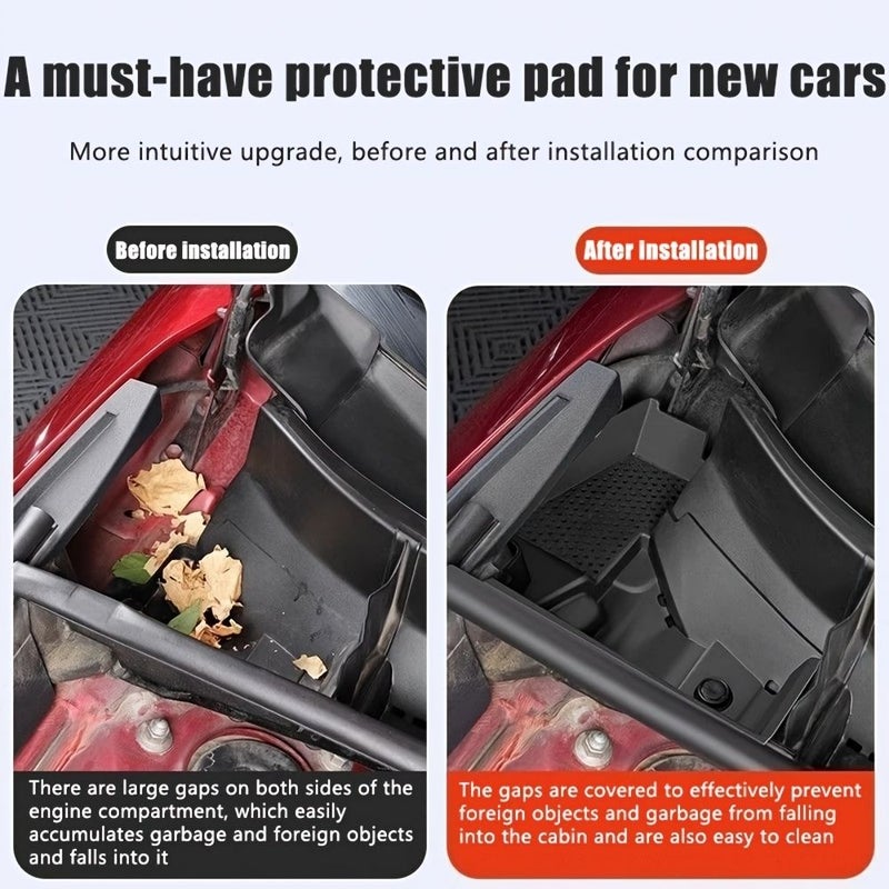 Black Air Intake Cover Compatible With Toyota RAV4 Wildlander From 2020 To 2025 Perfect Fit Easy To Install SUV Front Grille Guard Keeps Engine Area Clean Stops Leaves And Debris Entry - Image 4