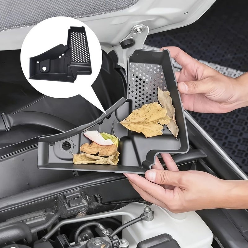 Black Air Intake Cover Compatible With Toyota RAV4 Wildlander From 2020 To 2025 Perfect Fit Easy To Install SUV Front Grille Guard Keeps Engine Area Clean Stops Leaves And Debris Entry - Image 3