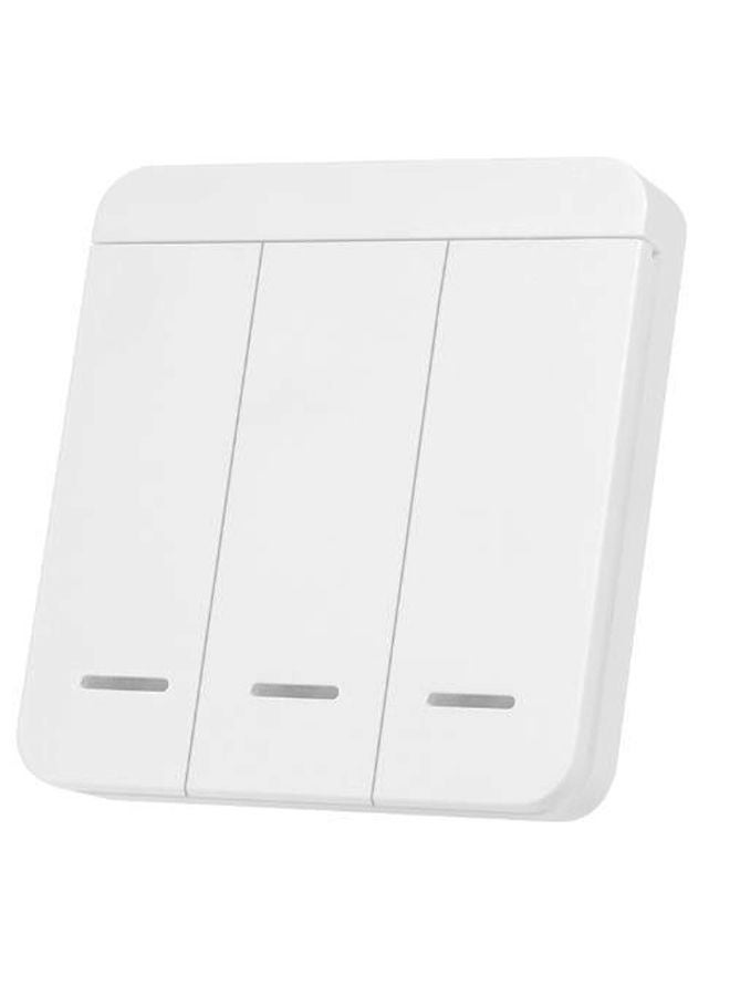 NIBEMINENT Wireless 3-Gang Smart Wall Light Switch White 