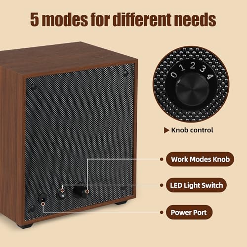 NBTORCH 3 Watch Winder for Automatic Watches Wooden Automatic Watch Winder with Super Quiet Japanese Motor, 4 Rotation Mode, Blue LED Light, Memory Foam Pillows for Man & Woman - Image 3