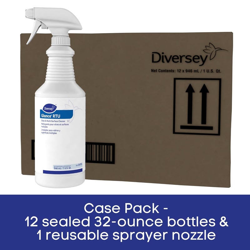 Glance Diversey Glass and MultiSurface Cleaner 32 oz, 12 Count - Image 2