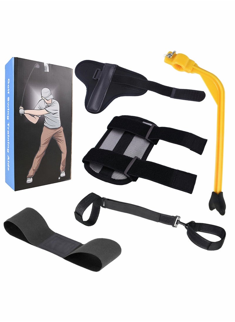 Generic Golf Swing Training Aids Set, Golf Swing Trainer with Arm Band, Wrist Brace Band, Elbow Correction, Wrist Hinge Trainer, Leg Rod Corrector for Men Women Golfer Golf Swing Training Improve Golf Level - Image 1
