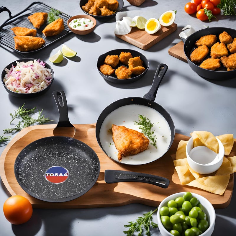Tosaa Non Stick Diecast Mini Pan 17Cm,Black - Image 4