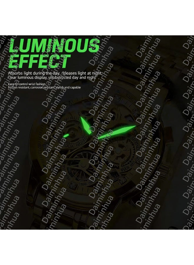 SENO fully automatic waterproof luminous stainless steel watch - Image 5