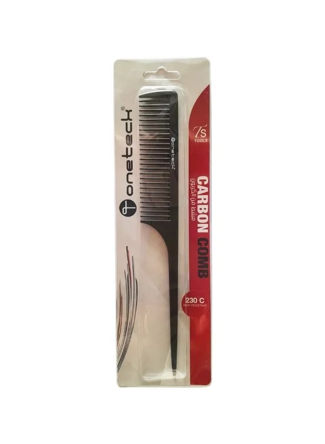 وان تيك مشط الكربون Onetech 1711 – مشط احترافي لقص الشعر مقاوم للحرارة ومضاد للكهرباء الساكنة لتصفيف دقيق