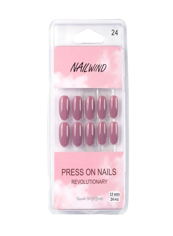 NAILWIND 24 Natural French Short False Nails Acrylic Full Cover Nails,Natural Fake Nails Delicate & Comfortable for Women and Girls (N24, 24 Count -Pack of 1) - Image 5